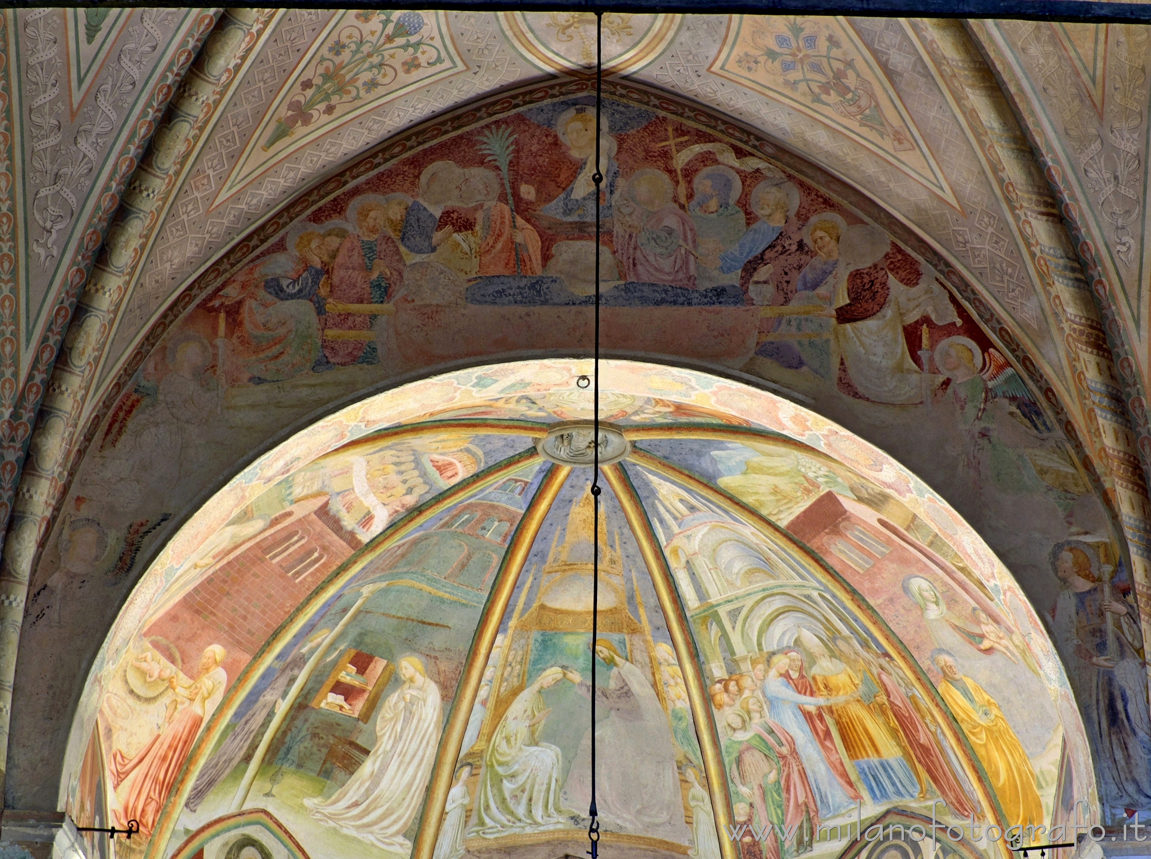 Castiglione Olona (Varese, Italy) - Upper part of the arch of the presbytery in the Collegiate Church of Saints Stephen and Lawrence